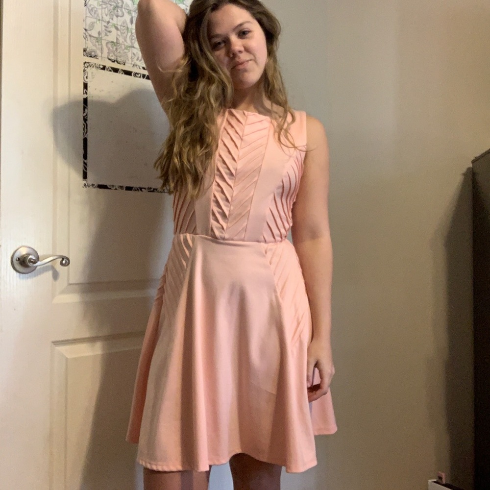 Pink skater dress